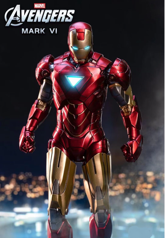 Marvel Avengers Iron Man Mk.6 1/10 Scale with Light Module Action Figure Deluxe Edition