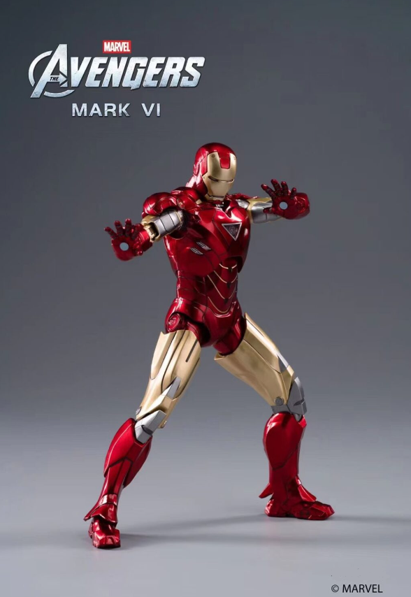 Marvel Avengers Iron Man Mk.6 1/10 Scale with Light Module Action Figure Deluxe Edition