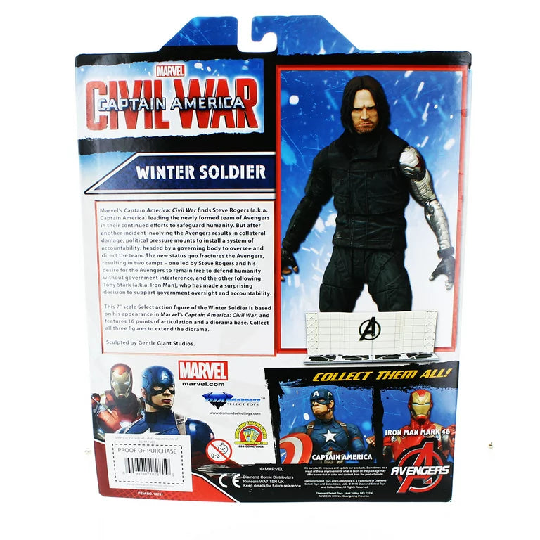 Avengers Action Figures Figurines Winter Solider Stand 17CM