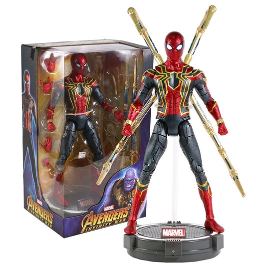 34cm Figure Marvel Iron Spider Man ZD Toys with LED Light Stand