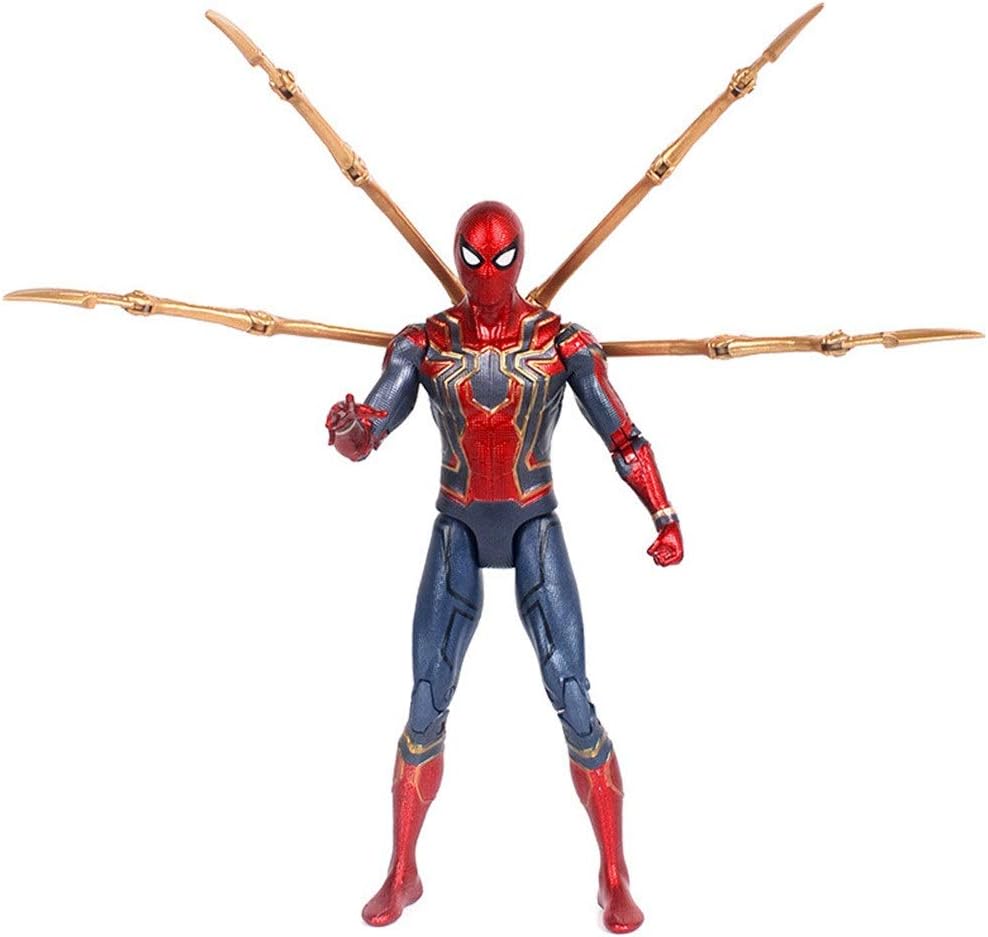 Avengers Action Figures Figurines Infinity War Iron Spider Man Stand 17CM