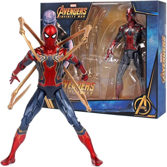 Avengers Action Figures Figurines Infinity War Iron Spider Man Stand 17CM