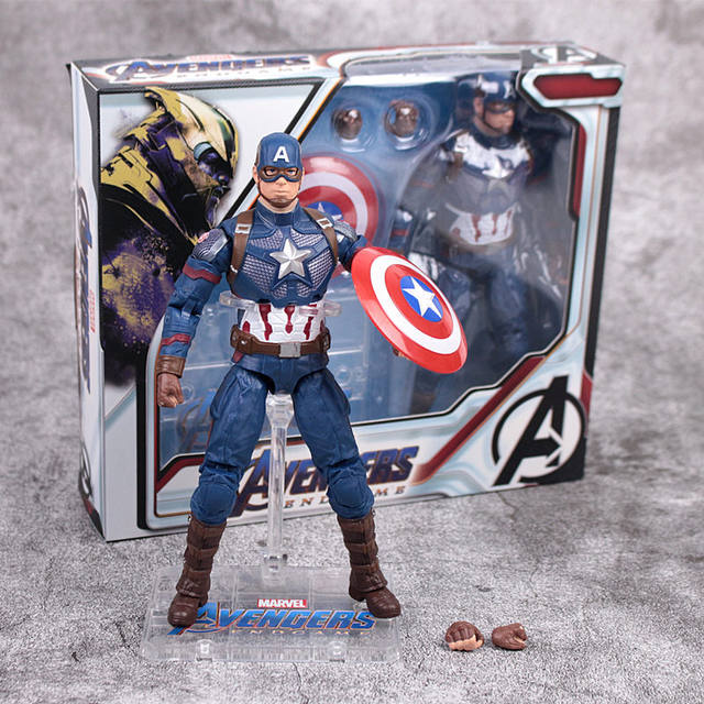 Avengers Action Figures Figurines Captain America Stand 17cm