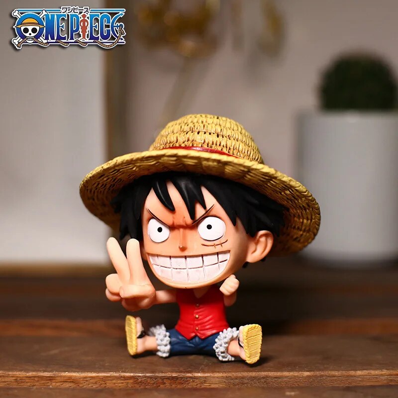 One Piece Anime Figure Luffy  Q Version Action Figure Kawaii Statue Collection Model Dolls Children's Gifts