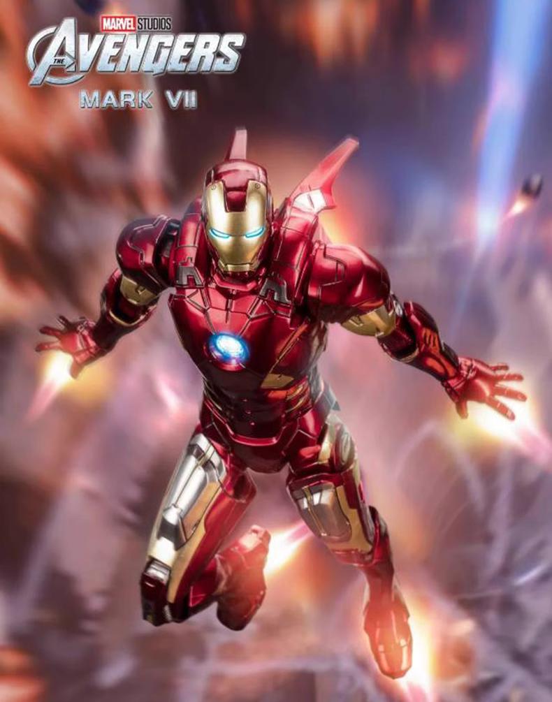 Marvel Avengers Iron Man Mk.7 1/10 Scale with Light Module Action Figure Deluxe Edition