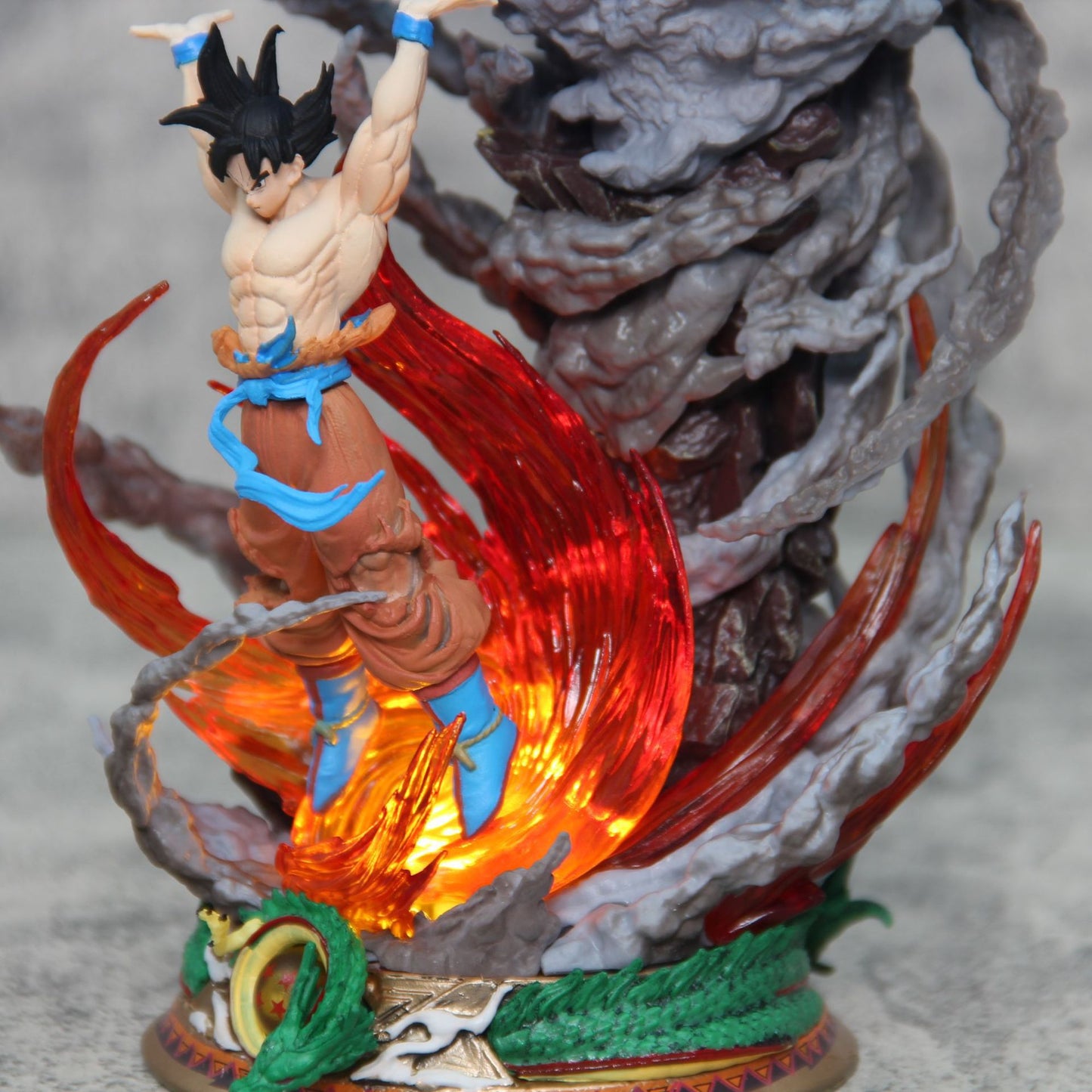 25cm Son Goku Dragon Ball Anime Figure Super Genki Bomb Luminous Figures Gk Figurine Pvc Statue Model Doll Collectible Gifts Toy