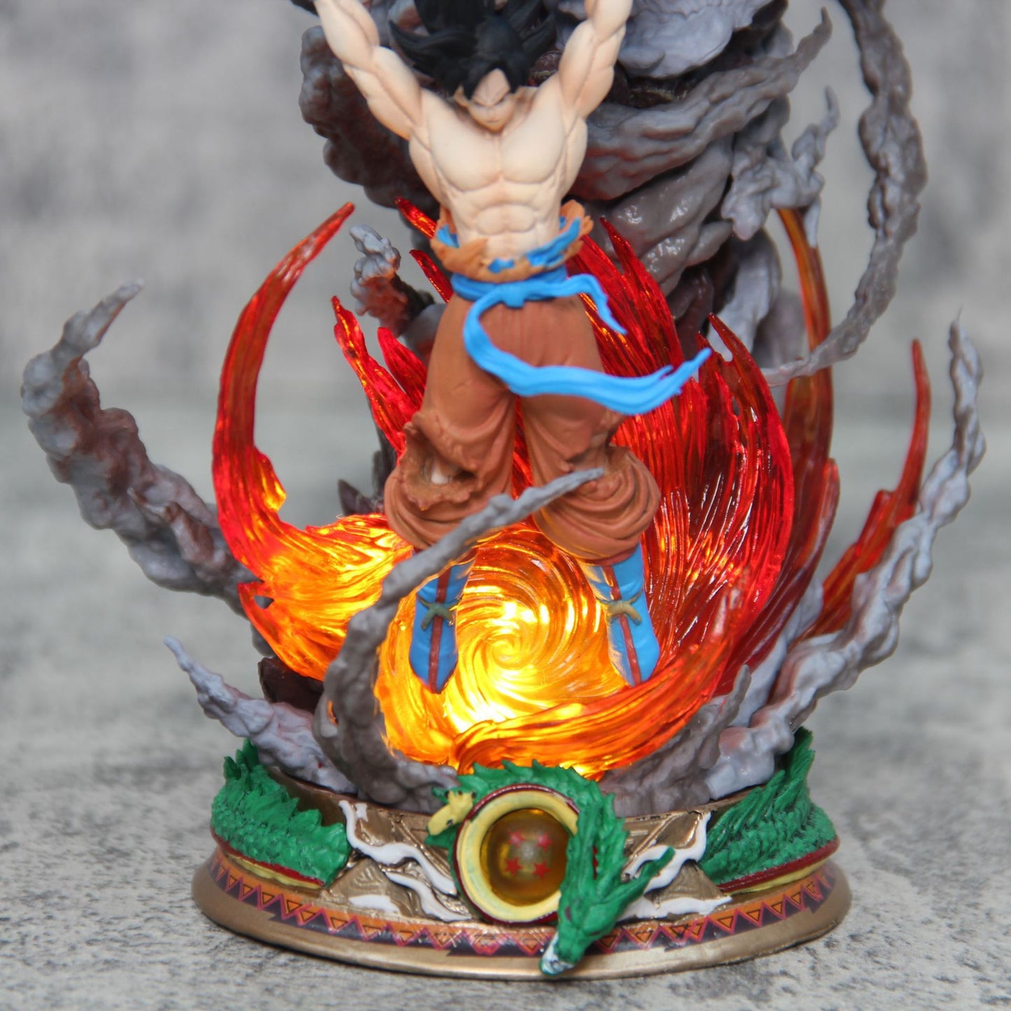 25cm Son Goku Dragon Ball Anime Figure Super Genki Bomb Luminous Figures Gk Figurine Pvc Statue Model Doll Collectible Gifts Toy