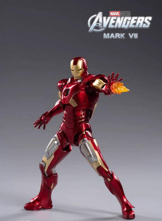 Marvel Avengers Iron Man Mk.7 1/10 Scale with Light Module Action Figure Deluxe Edition