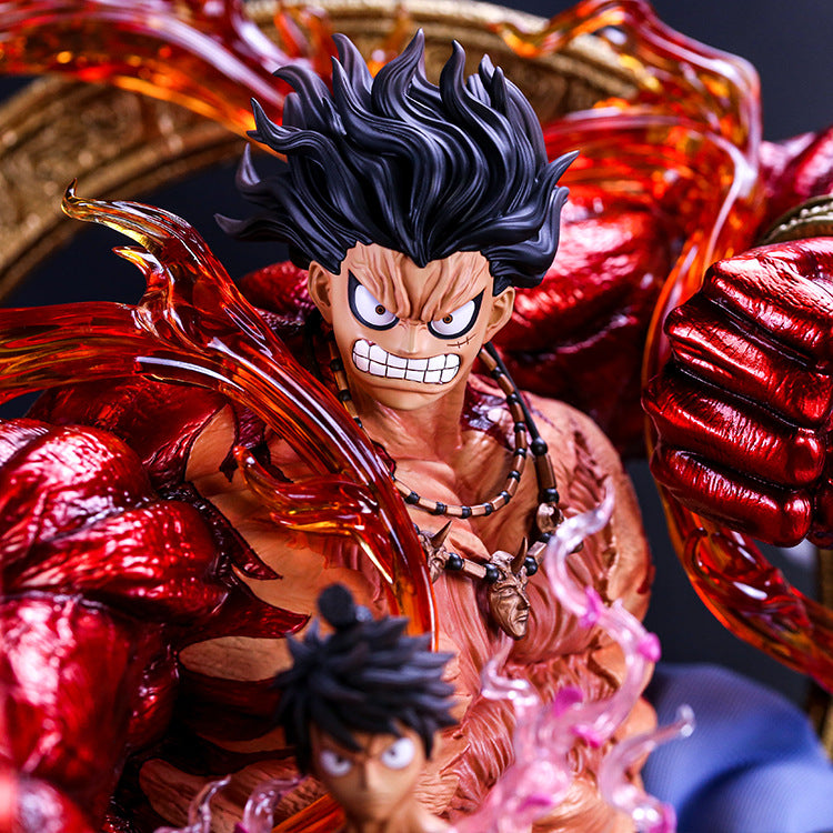 Anime One Piece Figure GK Luffy Figure Gear fourth Haki Scene Statue PVC Action Figure Toys Collectible Model