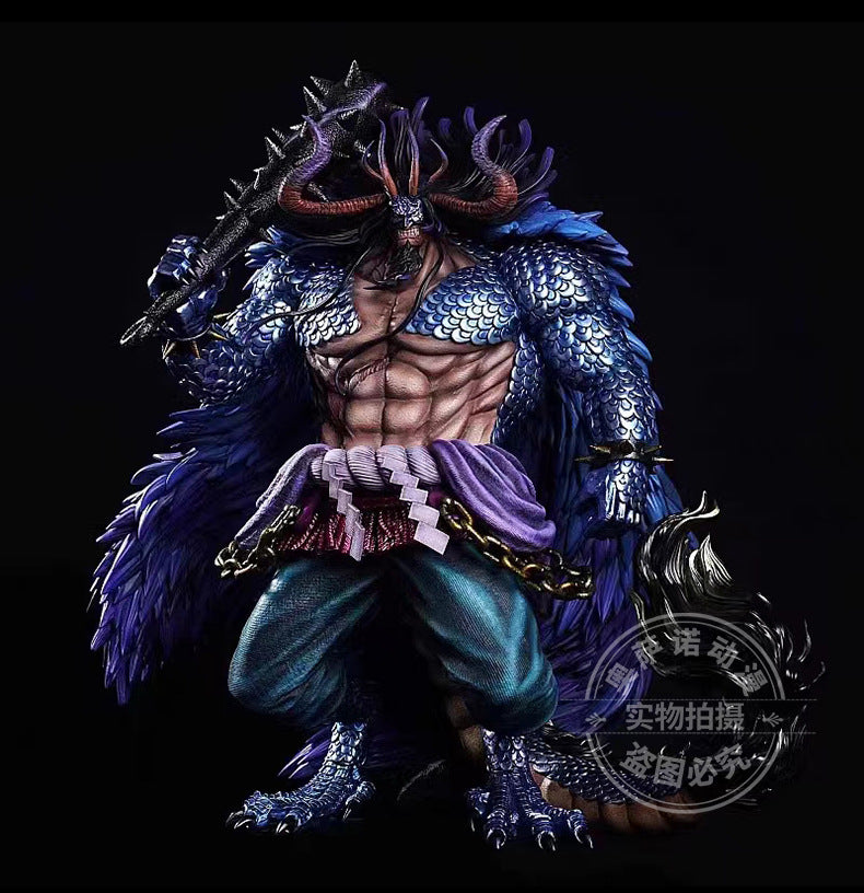 One Piece Anime Figure 40cm Orc Version Kaidou Action Figures Cool Statue Collectible Model Desktop Decor Christmas Gift Boy Toy