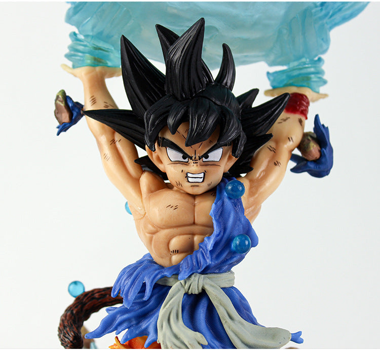 Dragon Ball Anime Figure GK Saiyan Vegeta Vitality Bomb Can Glow Scene Statue Hand Model Ornament