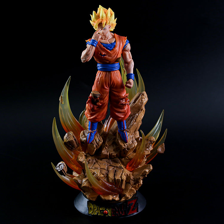 Anime Dragon Ball Z Super Saiyan 3 Son Goku Shunkanido Shunkan Idou Ver. GK PVC Action Figure Statue Model