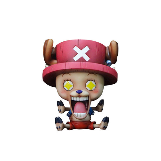 New One Piece Tony Chopper Q Sitting Star Eyes Childhood Ver. PVC Action Figures OP Luffy Zoro Sanji Ace Robin Nami Brook 10cm