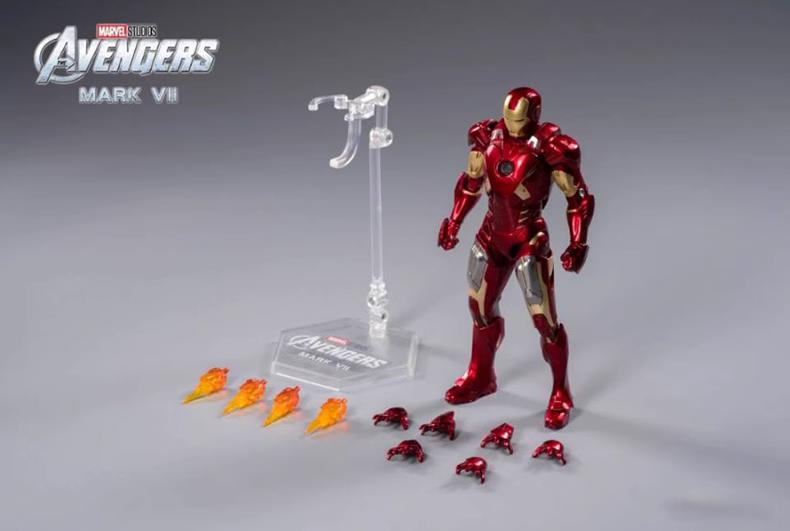 Marvel Avengers Iron Man Mk.7 1/10 Scale with Light Module Action Figure Deluxe Edition