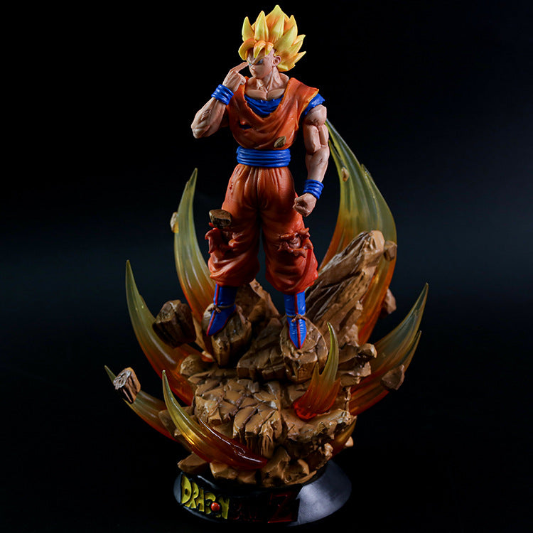 Anime Dragon Ball Z Super Saiyan 3 Son Goku Shunkanido Shunkan Idou Ver. GK PVC Action Figure Statue Model