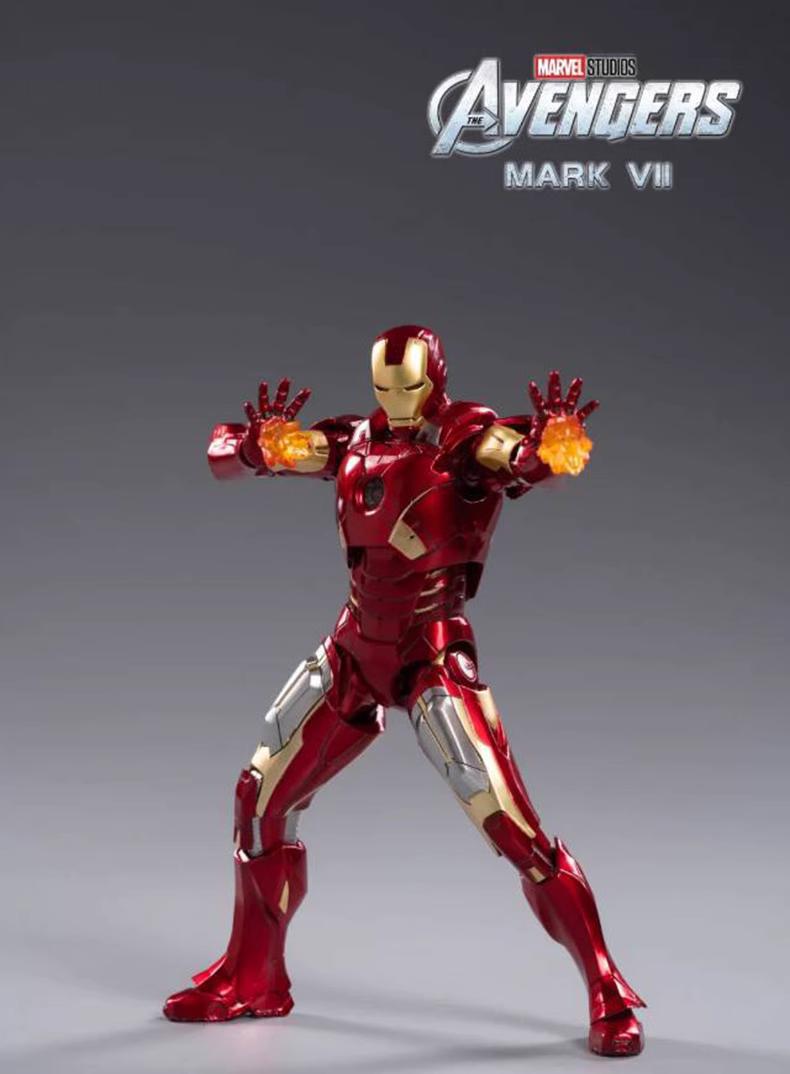 Marvel Avengers Iron Man Mk.7 1/10 Scale with Light Module Action Figure Deluxe Edition