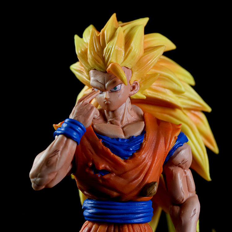 Anime Dragon Ball Z Super Saiyan 3 Son Goku Shunkanido Shunkan Idou Ver. GK PVC Action Figure Statue Model