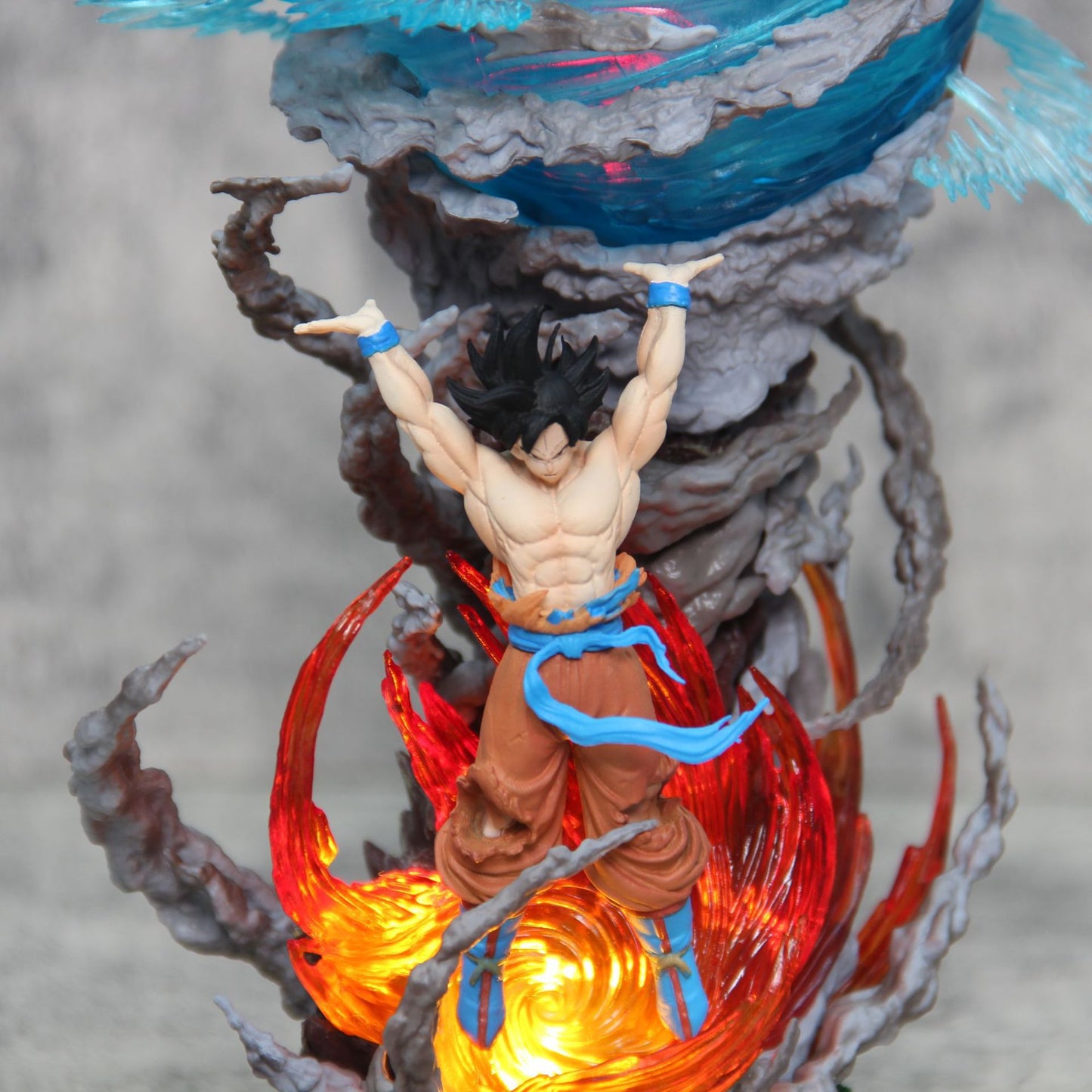 25cm Son Goku Dragon Ball Anime Figure Super Genki Bomb Luminous Figures Gk Figurine Pvc Statue Model Doll Collectible Gifts Toy