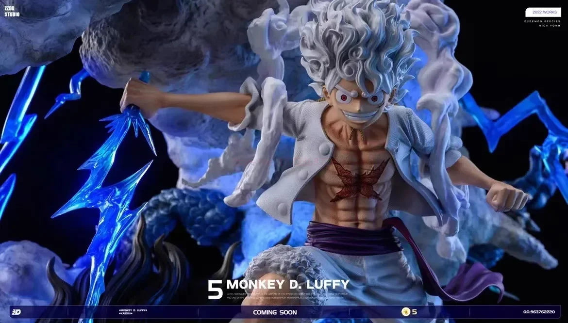 Original 60cm One Piece Extra Large Collection Figures Nika Luffy Vs Kaido Gk Luminous Statue Toys Ornaments Peripheral Model