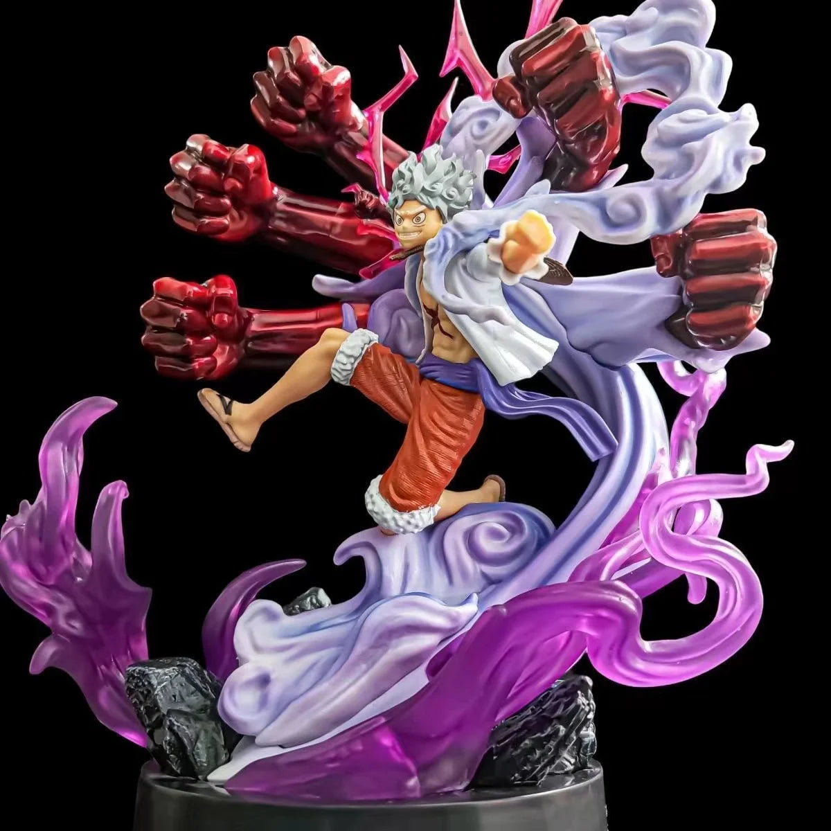 Anime One Piece Luffy Fifth Gear Nika Sun God GK Action Figure Model Gift 33cm