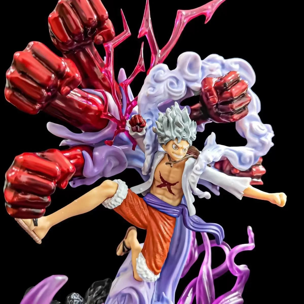 Anime One Piece Luffy Fifth Gear Nika Sun God GK Action Figure Model Gift 33cm