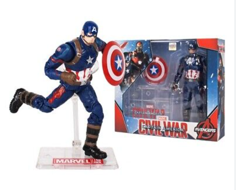 Avengers Action Figures Figurines Captain America Stand 17cm