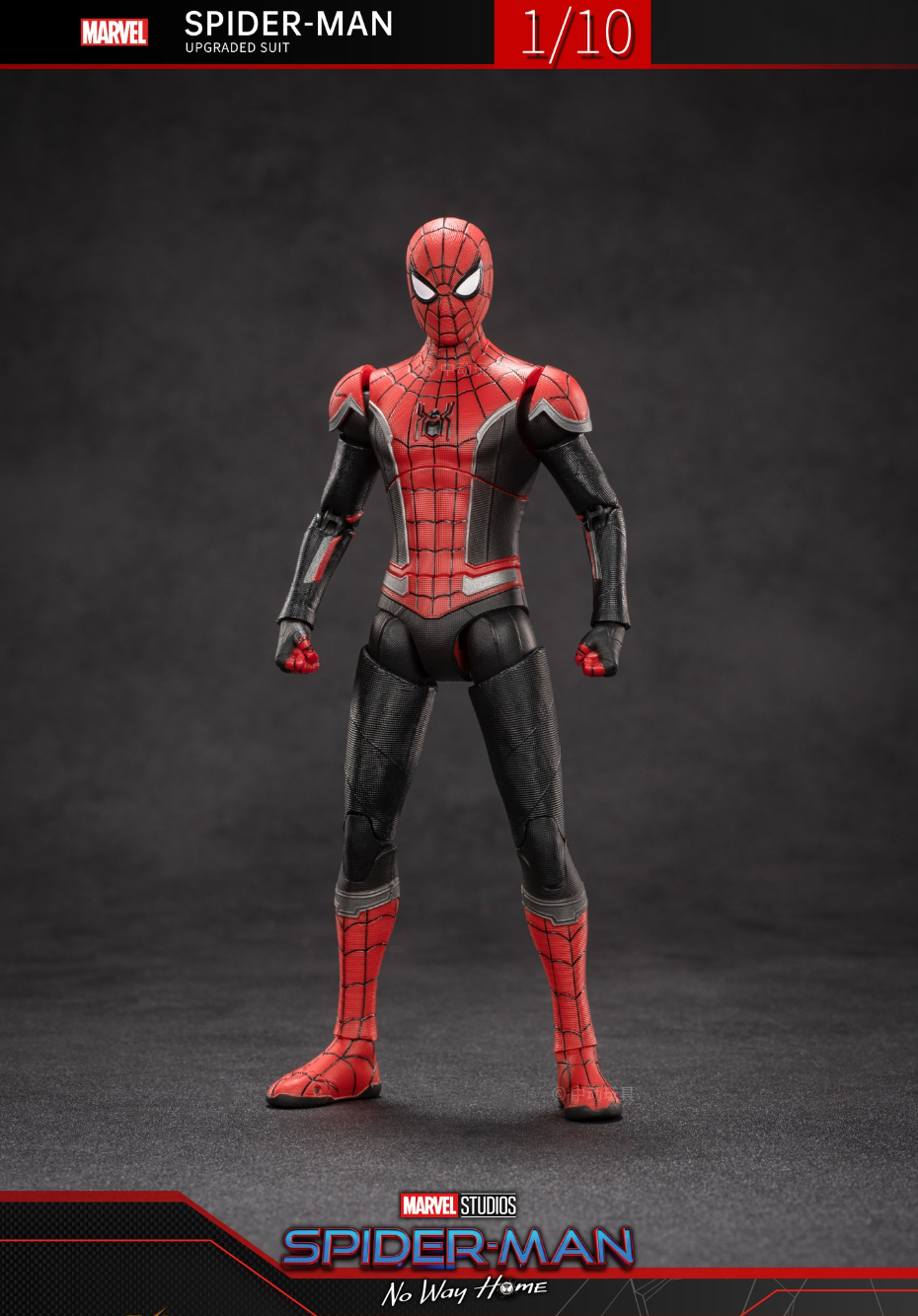 Marvel Spider-Man Upgraded Suit Red and Black 1/10 Scale Deluxe Boxed