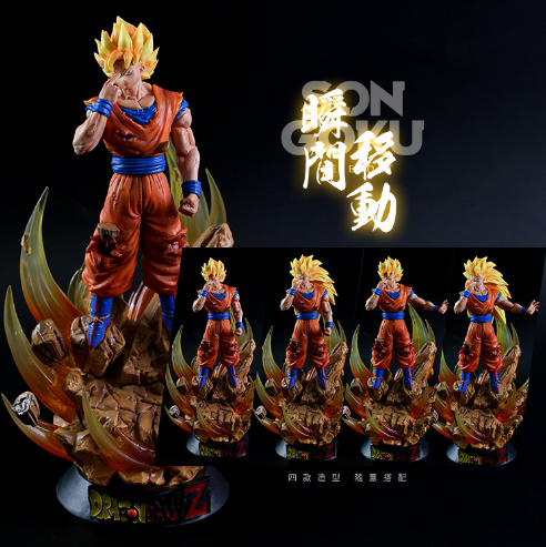 Dragon Ball Action Figure Model - Instant Transmission Goku with Light-Up Effect