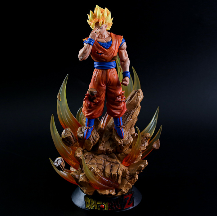 Dragon Ball Action Figure Model - Instant Transmission Goku with Light-Up Effect