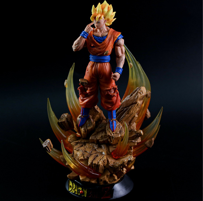 Dragon Ball Action Figure Model - Instant Transmission Goku with Light-Up Effect