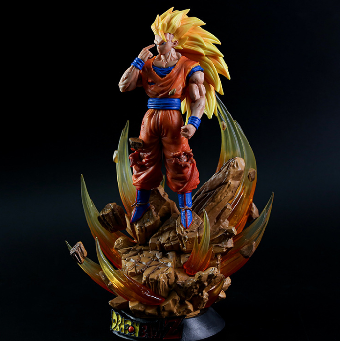 Dragon Ball Action Figure Model - Instant Transmission Goku with Light-Up Effect