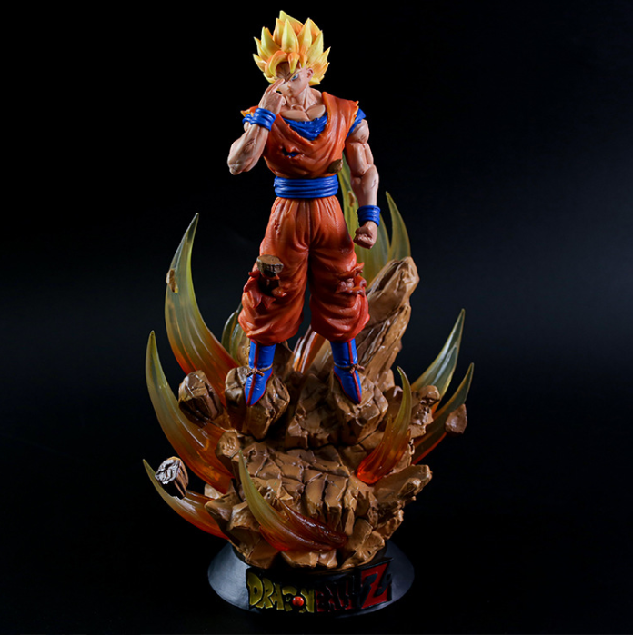 Dragon Ball Action Figure Model - Instant Transmission Goku with Light-Up Effect