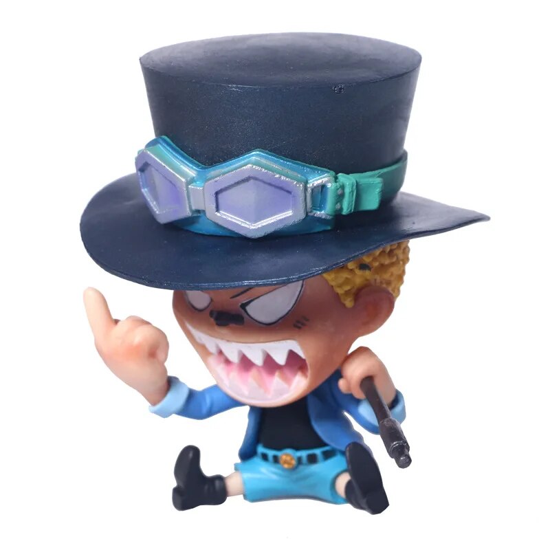 New One Piece Kid Sabo Childhood Style Angry Sitting Ver PVC Figures OP