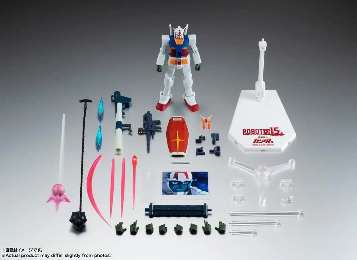 BANDAI ROBOT TAMASHII SIDE MS RX-78-2 Gundam ver. A.N.I.M.E. 15th ANNIVERSARY Action Figure