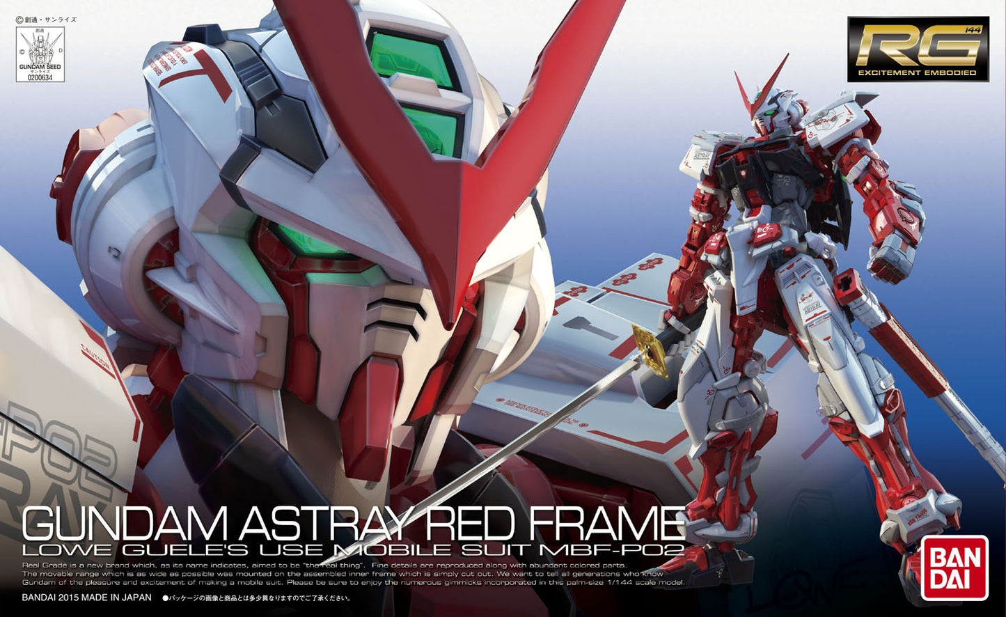 RG 1/144 Gundam Astray Red Frame Plastic Model Kit