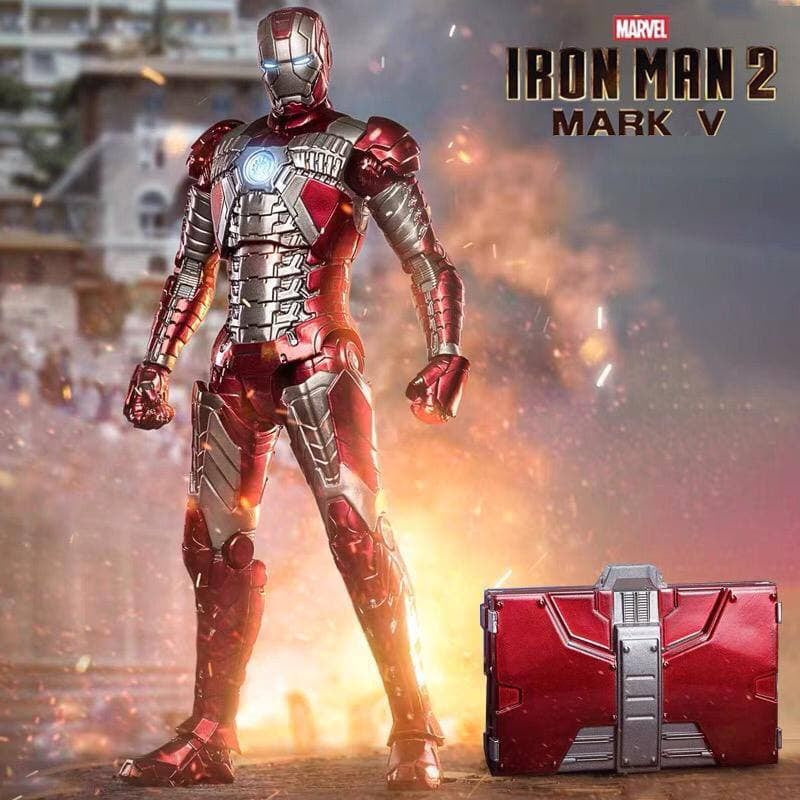 Marvel Avengers Iron Man Mk.5 1/10 Scale with Light Module Action Figure Deluxe Edition