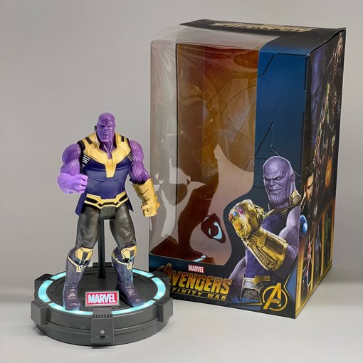 7-inch Thanos Superhero Action Figure Toy with LED Light Base Support