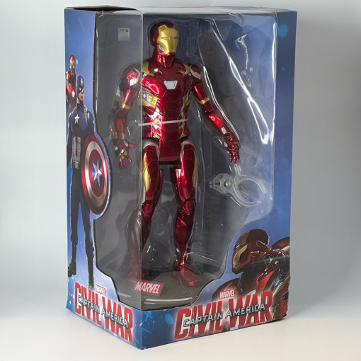 34cm Figure Marvel Iron Man MK46 ZD Toys with LED Light Stand