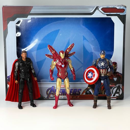 Marvel Superhero Figure Set (Thor, Iron Man and Captain America) 18cm