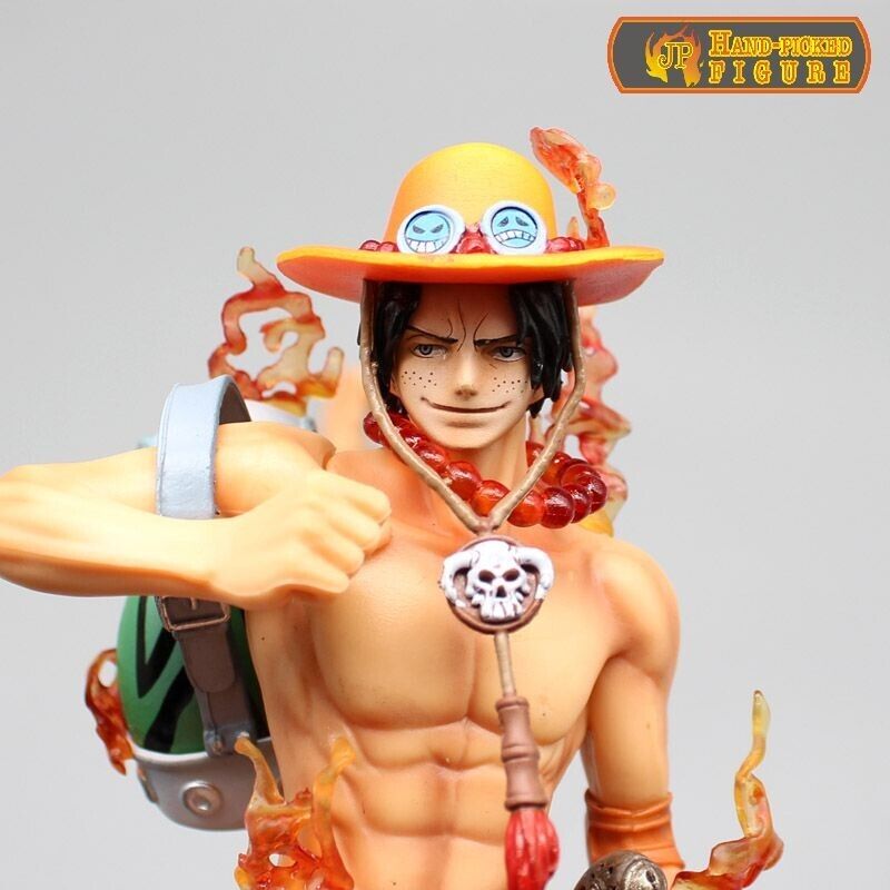 ONE PIECE PORTGAS D. ACE TWO HEADS 22cm 10TH ANNIVERSARY ACTION FIGURE TOYS STATUES-PORTGAS D. ACE