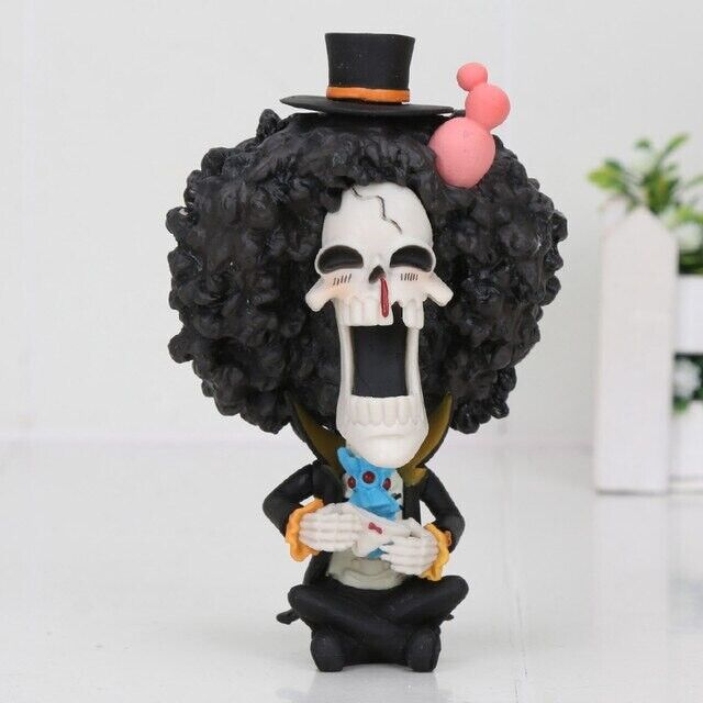 Anime One Piece Big Head Brook PVC Action Figure Toys Collection Doll Gift