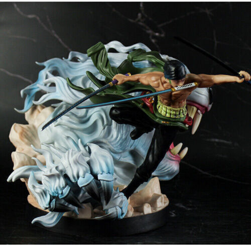 One Piece GK Extreme Tiger Hunting Three Swords Flow Noroya Zoro Boxed Hand Office Aberdeen Ornament Zoro Action Figure Toy