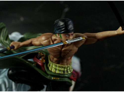 One Piece GK Extreme Tiger Hunting Three Swords Flow Noroya Zoro Boxed Hand Office Aberdeen Ornament Zoro Action Figure Toy