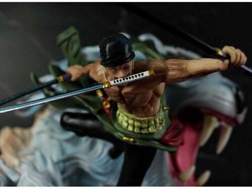 One Piece GK Extreme Tiger Hunting Three Swords Flow Noroya Zoro Boxed Hand Office Aberdeen Ornament Zoro Action Figure Toy